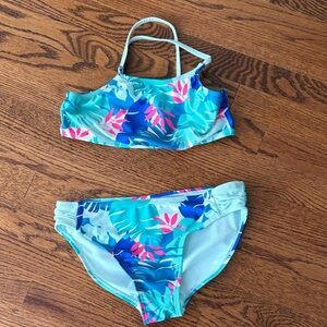 3/$15 Girls Bikini floral size L EUC